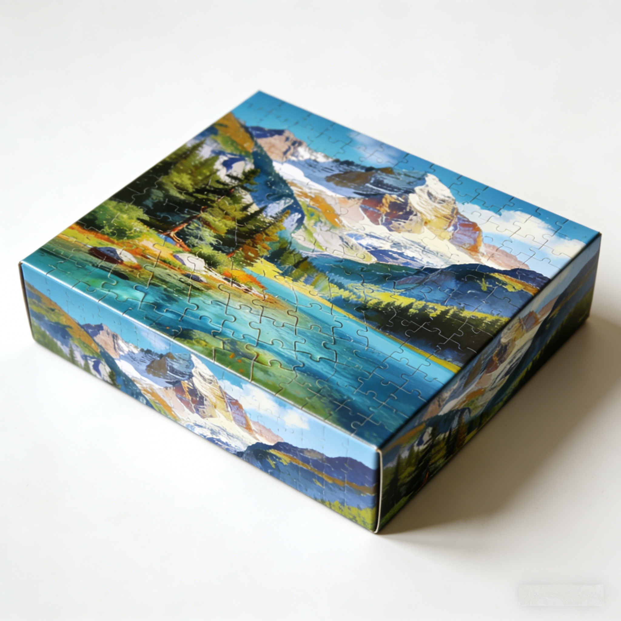 Alpine Serenity Mountain Lake Puzzle: The Nature Landscape Jigsaw